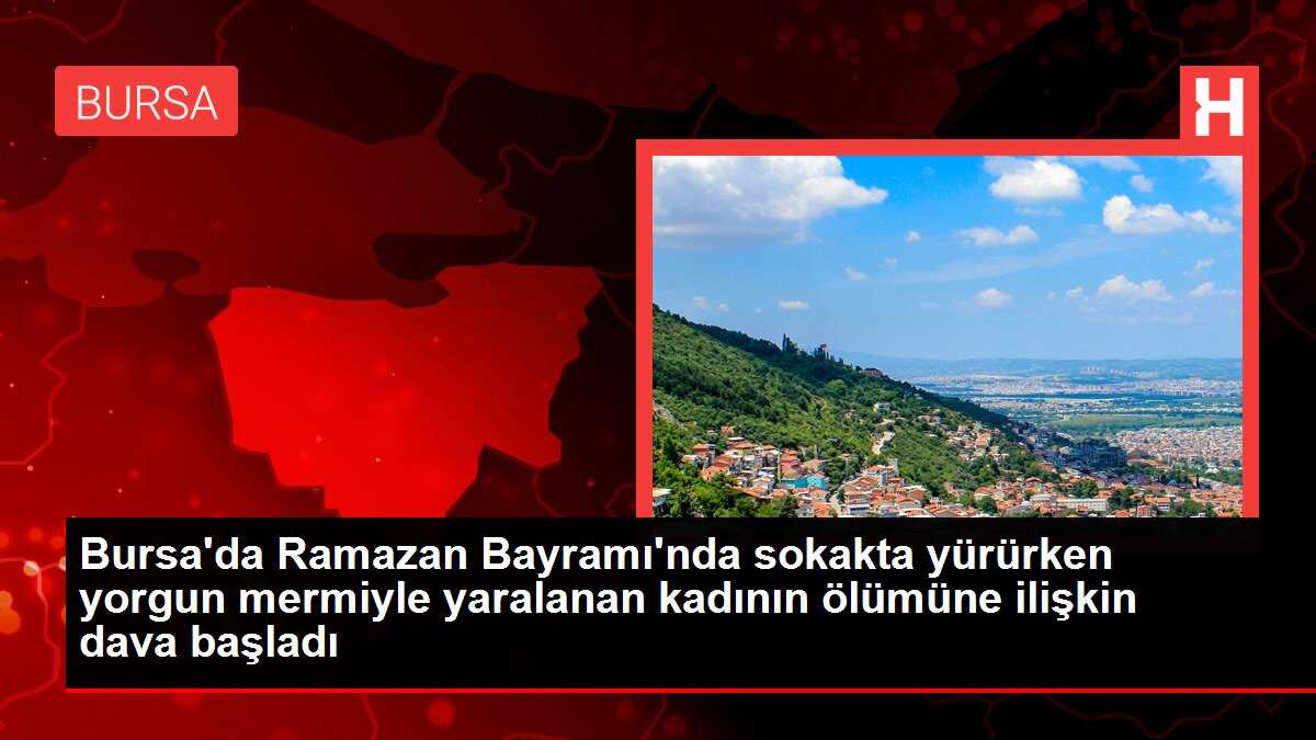 Bursa'da Ramazan Bayramı'nda sokakta yürürken yorgun mermiyle yaralanan kadının ölümüne ilişkin dava başladı
