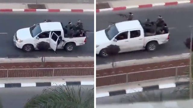 Bölgeden ilk görünler gelmeye başladı! Hamas militanları İsrail sokaklarında