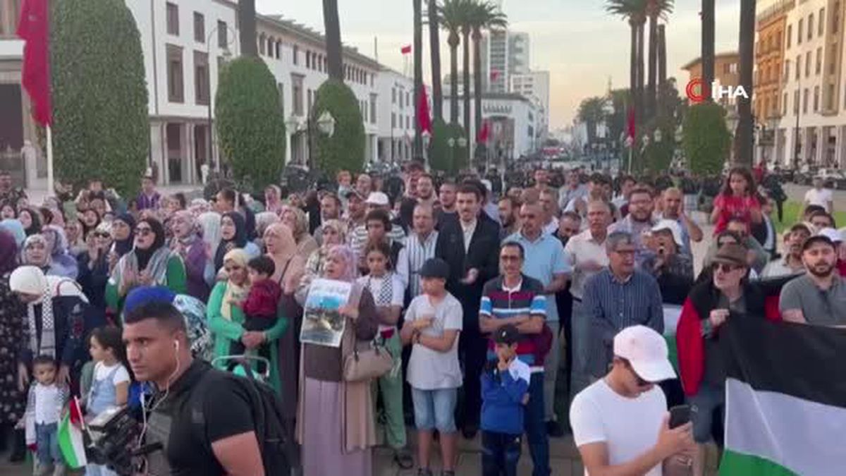 Fas'ta Filistin'e Destek Gösterisi Düzenlendi