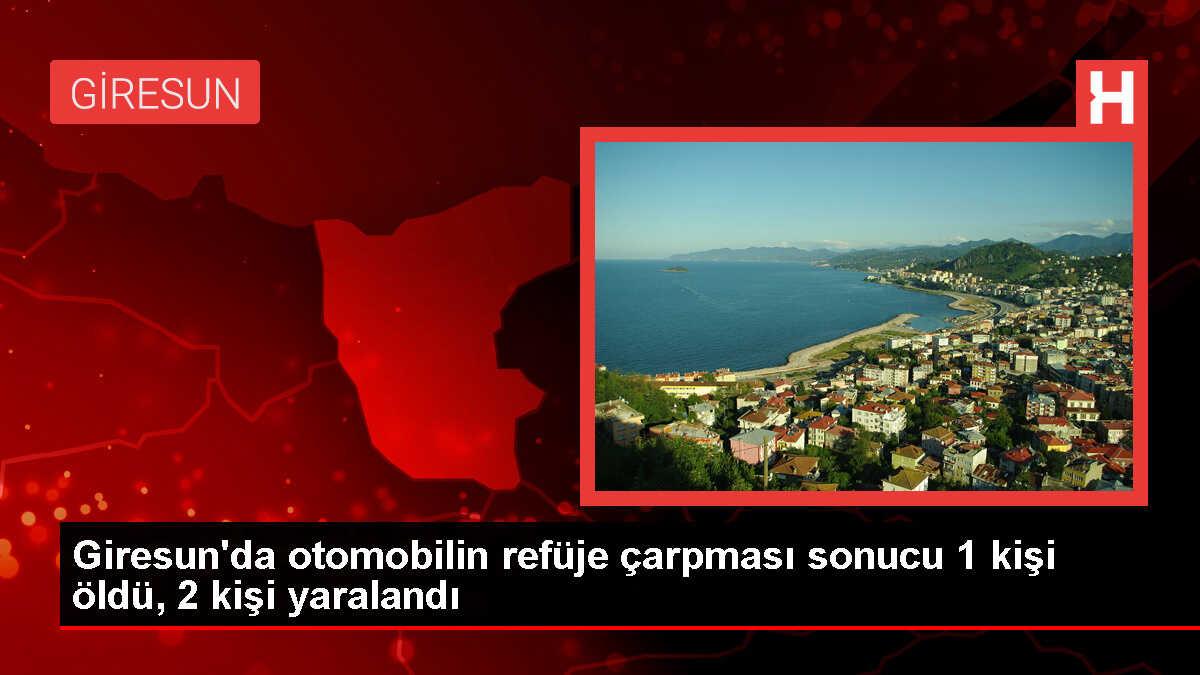Giresun'da otomobil refüje çarptı: 1 ölü, 2 yaralı