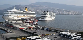 İzmir Alsancak Limanı'nda Dev Yolcu Gemileri Ağırlandı