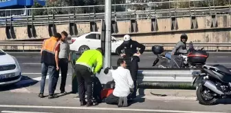 Beşiktaş'ta Otomobille Çarpışan Motosiklet Sürücüsü Yaralandı