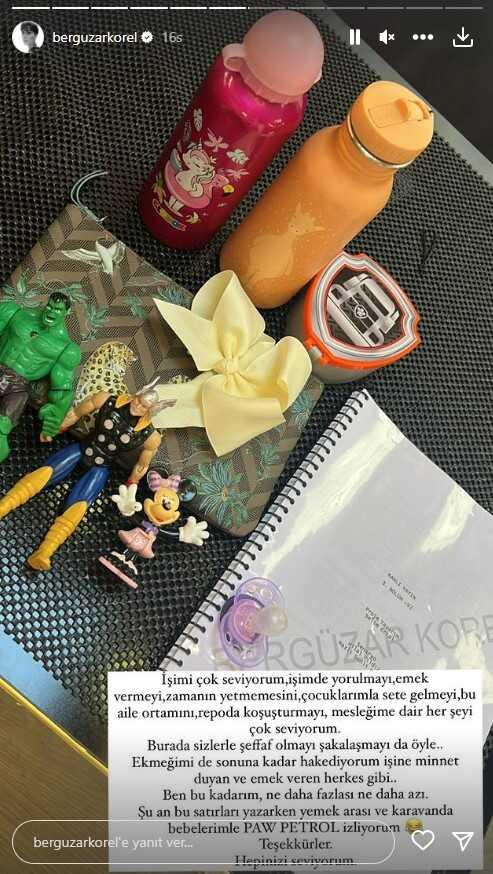 Yoğun iş temposundan şikayet ettiği için linç edilen Bergüzar Korel'den cevap geldi: Ekmeğimi sonuna kadar hak ediyorum Yoğun iş temposundan şikayet ettiği için linç edilen Bergüzar Korel'den cevap geldi: Ekmeğimi sonuna kadar hak ediyorum