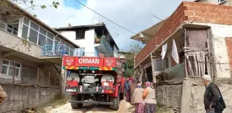 Düzce'de çıkan yangında iki katlı ev hasar gördü