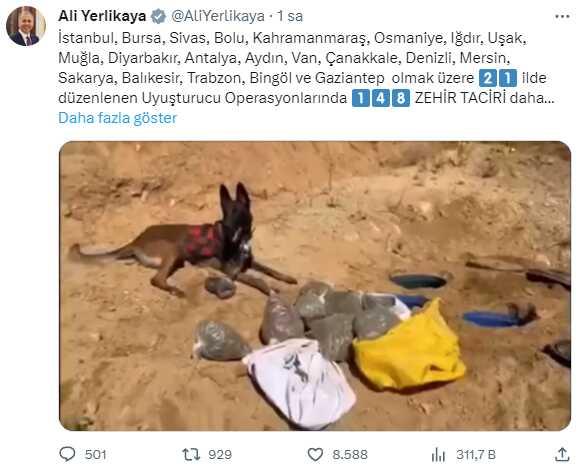 İçişleri Bakanı: 21 ilde 148 zehir taciri daha yakalandı