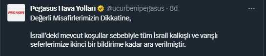 Son Dakika: THY'nin İsrail seferlerine ikinci bir bildirime kadar ara verildi