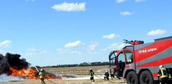 Çorlu Atatürk Havalimanı'nda Yangın Tatbikatı Gerçekleştirildi