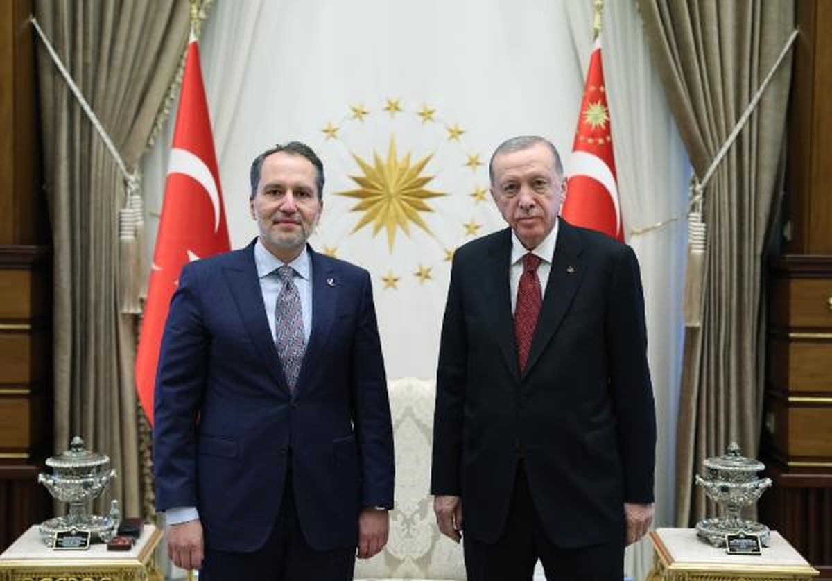 Cumhurbaşkanı Erdoğan, Yeniden Refah Partisi Genel Başkanı Fatih Erbakan ile Görüştü