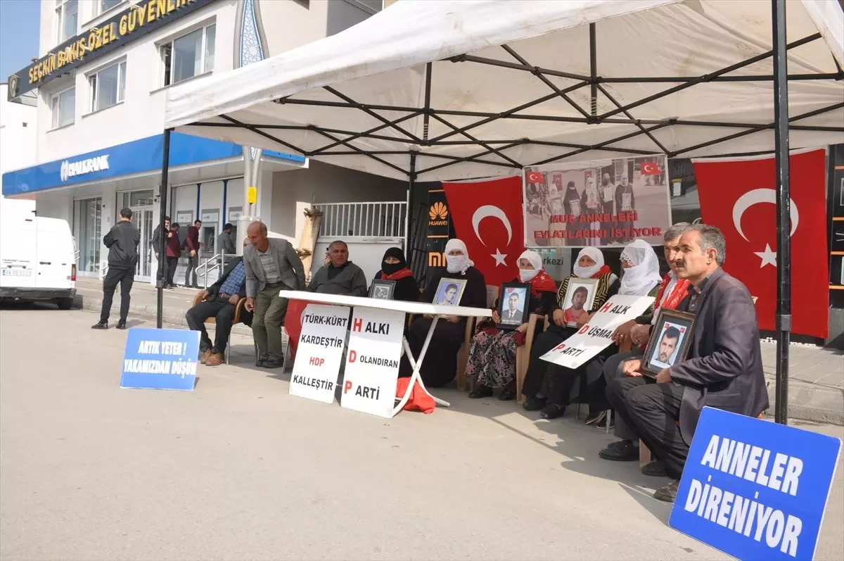 Muş'ta HDP'yi sorumlu tutan aileler oturma eylemini sürdürüyor