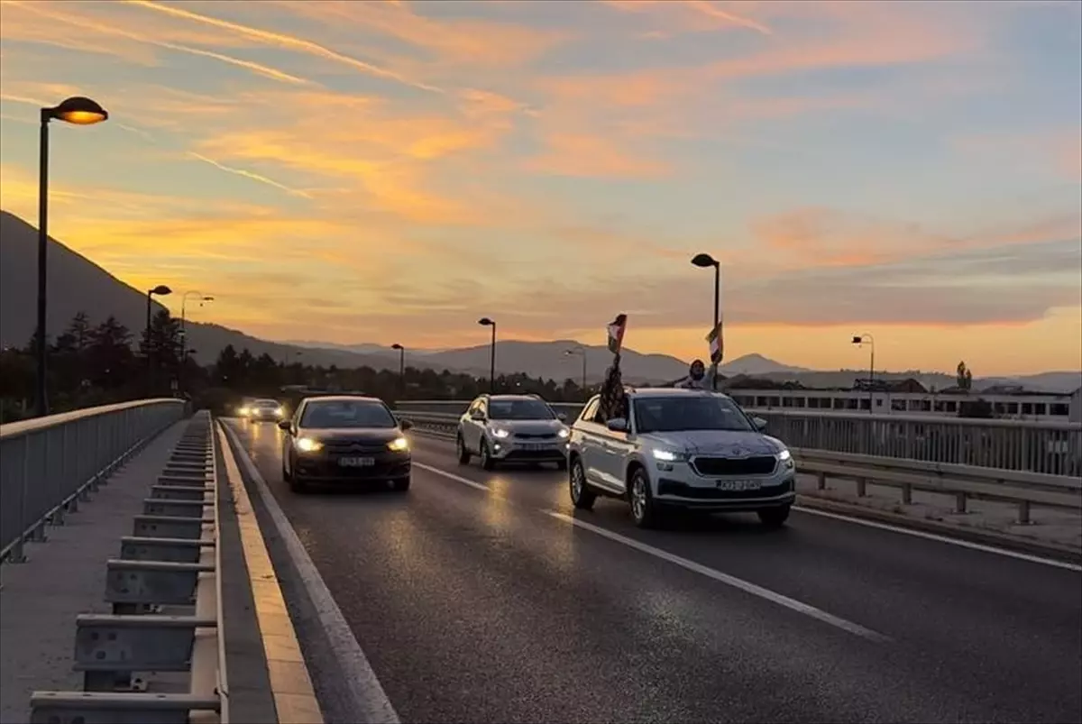 Saraybosna'da Filistin'e Destek Konvoyu Düzenlendi