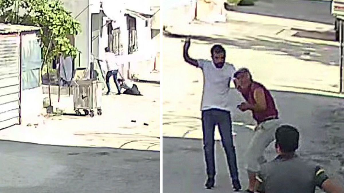 22 yaşındaki genç, babaannesini ve dedesini kürekle dövdü! O anlar kamerada