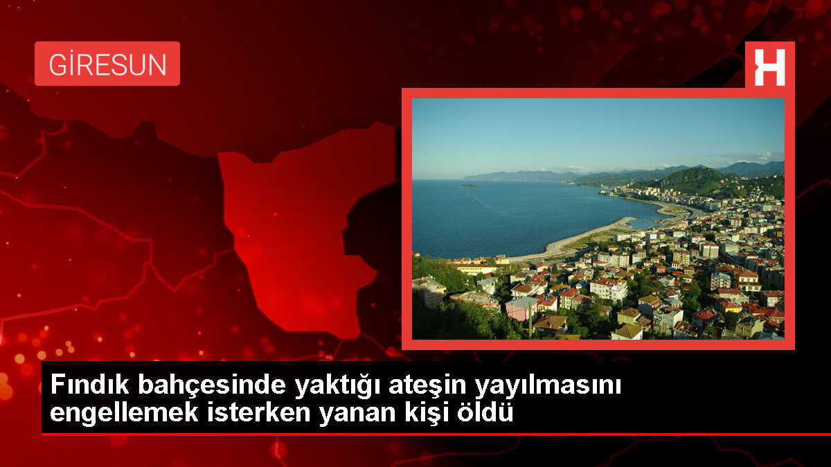 Giresun'da Fındık Bahçesinde Yanarak Ölen Kişi