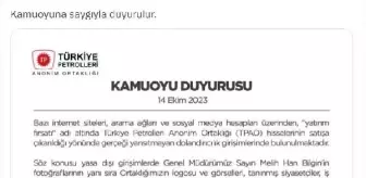 TPAO'dan dolandırıcılık uyarısı: TPAO hisseleri satışa çıkarılmamıştır