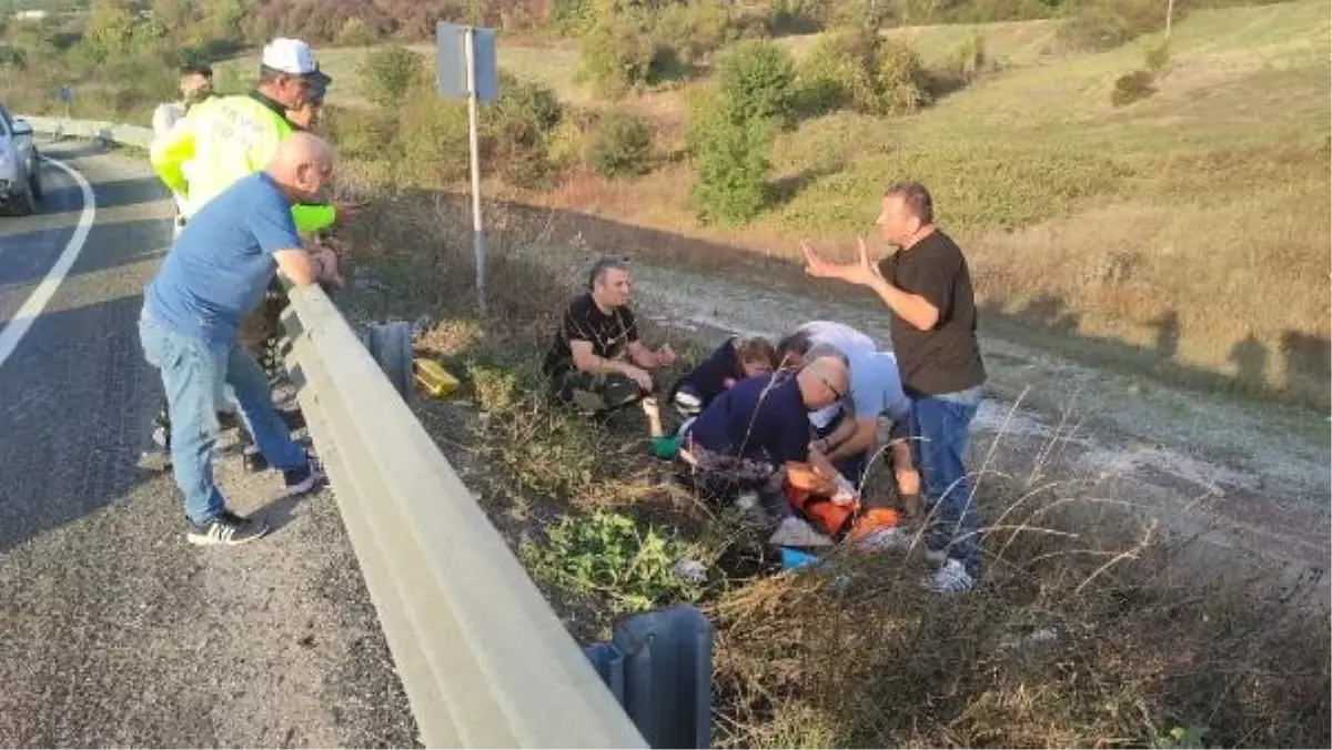 Orhangazi'de motosiklet kazası: 2 kişi ağır yaralandı