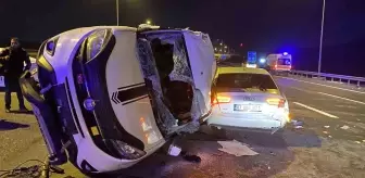 Kuzey Marmara Otoyolu'nda 3 aracın karıştığı kazada 9 kişi yaralandı