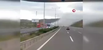 Sarıyer Kilyos'ta Kumaş Yüklü Tırda Yangın Çıktı