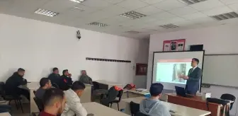 Biga'da enerji firmasının personeline ağaç kesme ve boylama eğitimi verildi