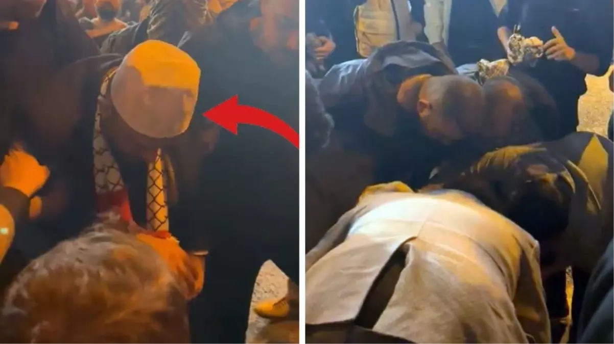 'Devletimiz emretsin Gazze'ye gideriz' diyen Halil Konakçı, biber gazı soluyunca bayıldı