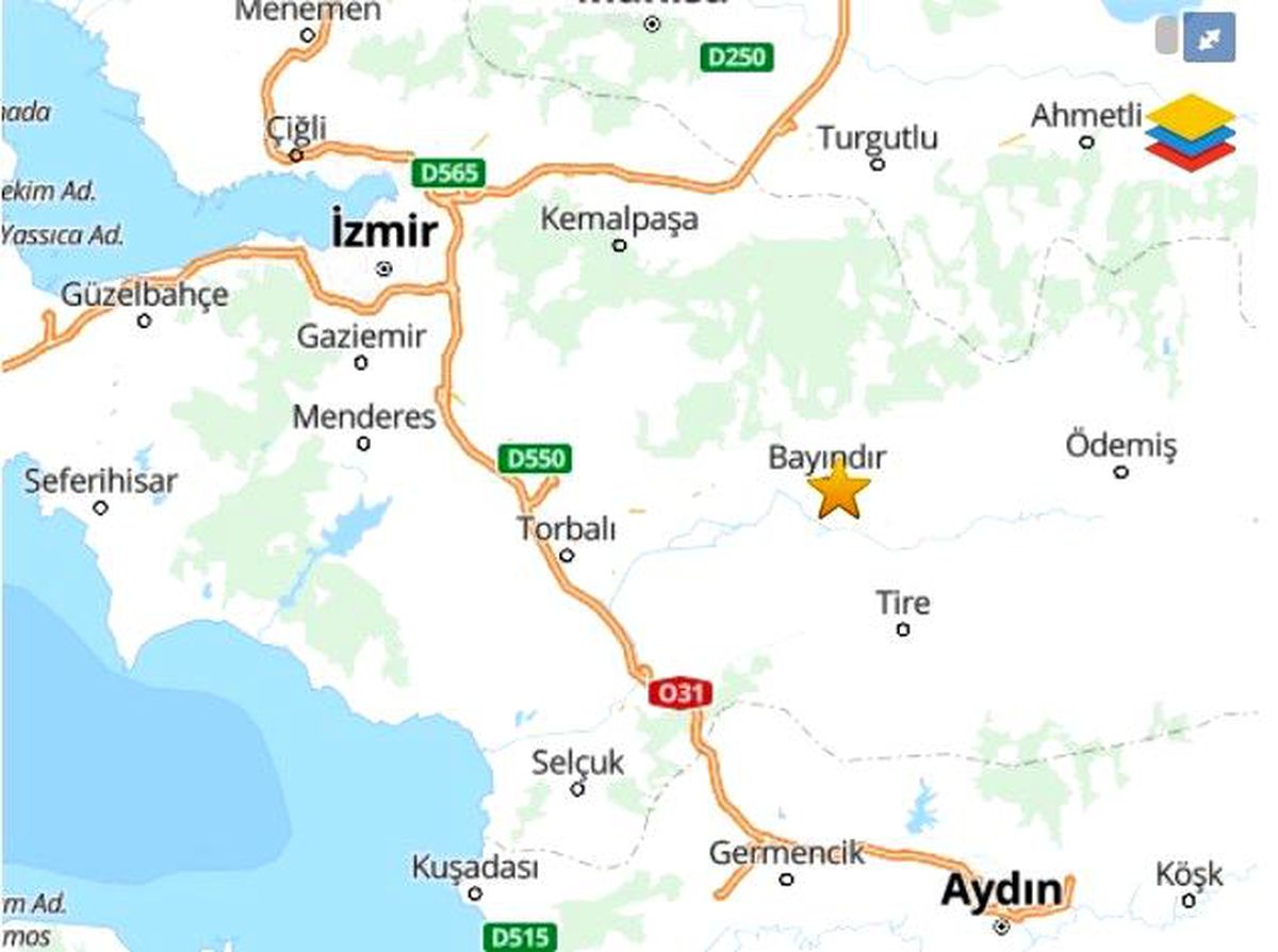 İzmir'in Bayındır ilçesinde 4.2 büyüklüğünde deprem