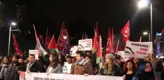 TİP İsrail'in Filistin'deki saldırılarına tepki göstermek amacıyla yürüyüş düzenledi