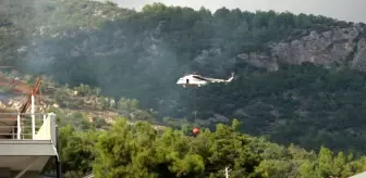 Alanya'da orman yangını havadan müdahaleyle söndürüldü