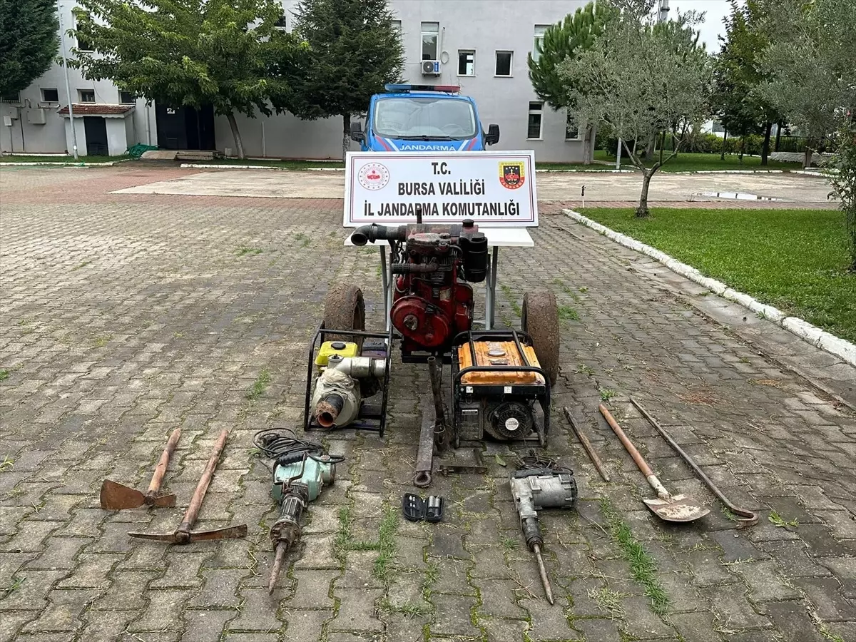 İznik'te izinsiz kazı yaparken yakalanan 5 şüpheli tutuklandı