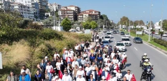 Mudanya Belediye Başkanı Hayri Türkyılmaz, 'Mütareke'den Cumhuriyet'e 100'üncü Yıl Meşalesi' sloganıyla Ankara'ya doğru yürüyüş başlattı