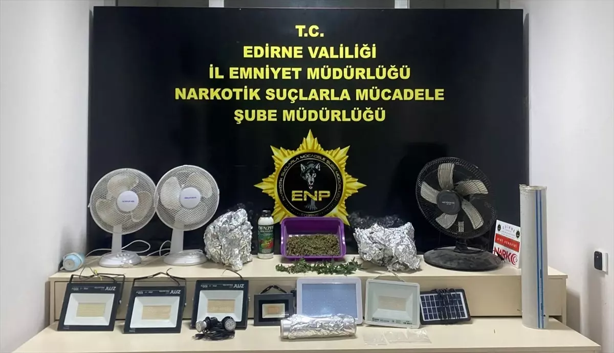 Edirne'de evinde uyuşturucu bulunan şüpheli tutuklandı