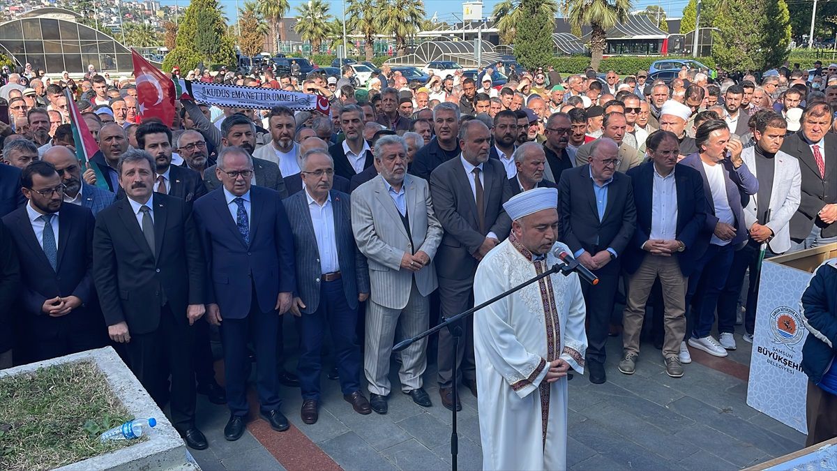 Samsun, Amasya, Tokat ve Sinop'ta İsrail'in Gazze'ye saldırıları protesto edildi