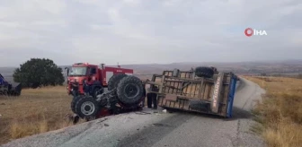 Çorum'un Alaca ilçesinde traktör devrildi, 1 kişi yaralandı