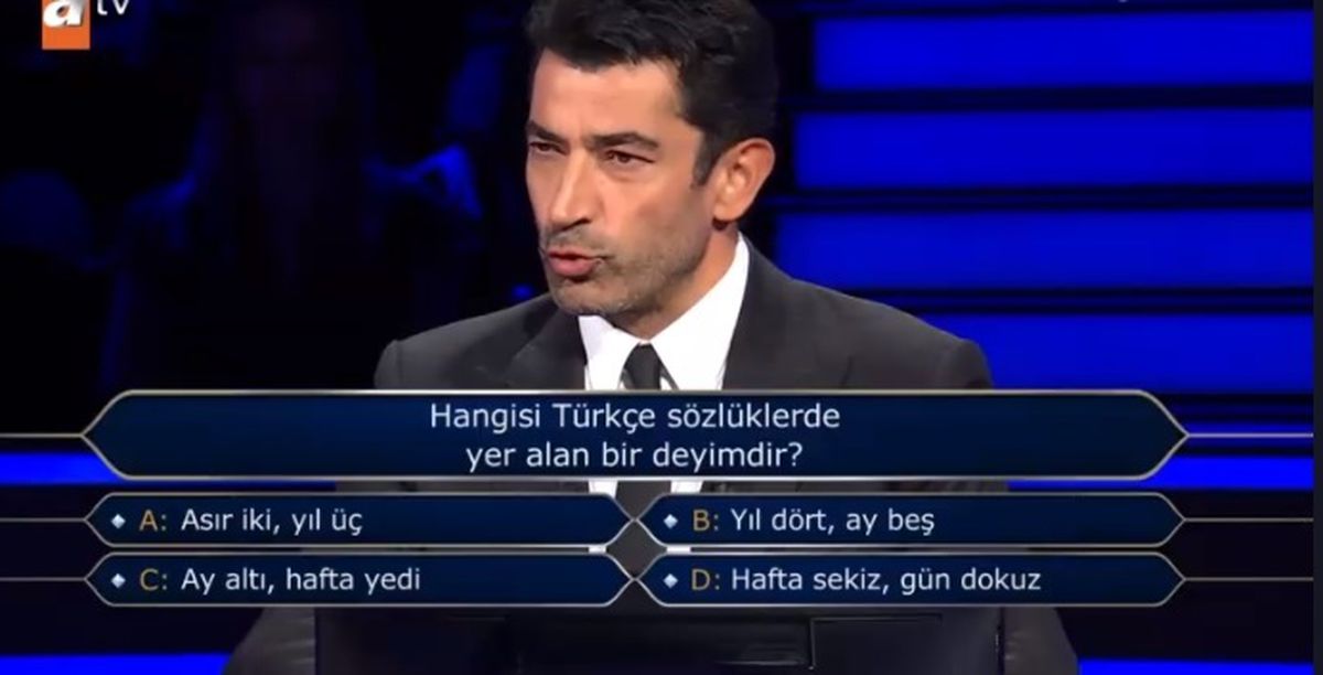 Hangisi Türkçe sözcüklerde yer alan bir deyimdir? Kim Milyoner Olmak İster 22 Ekim Sorusu Cevabı Nedir? 100 Bin TL'lik soru ve cevabı ne?