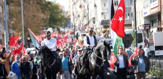 Nevşehir'de İsrail karşıtı yürüyüş düzenlendi