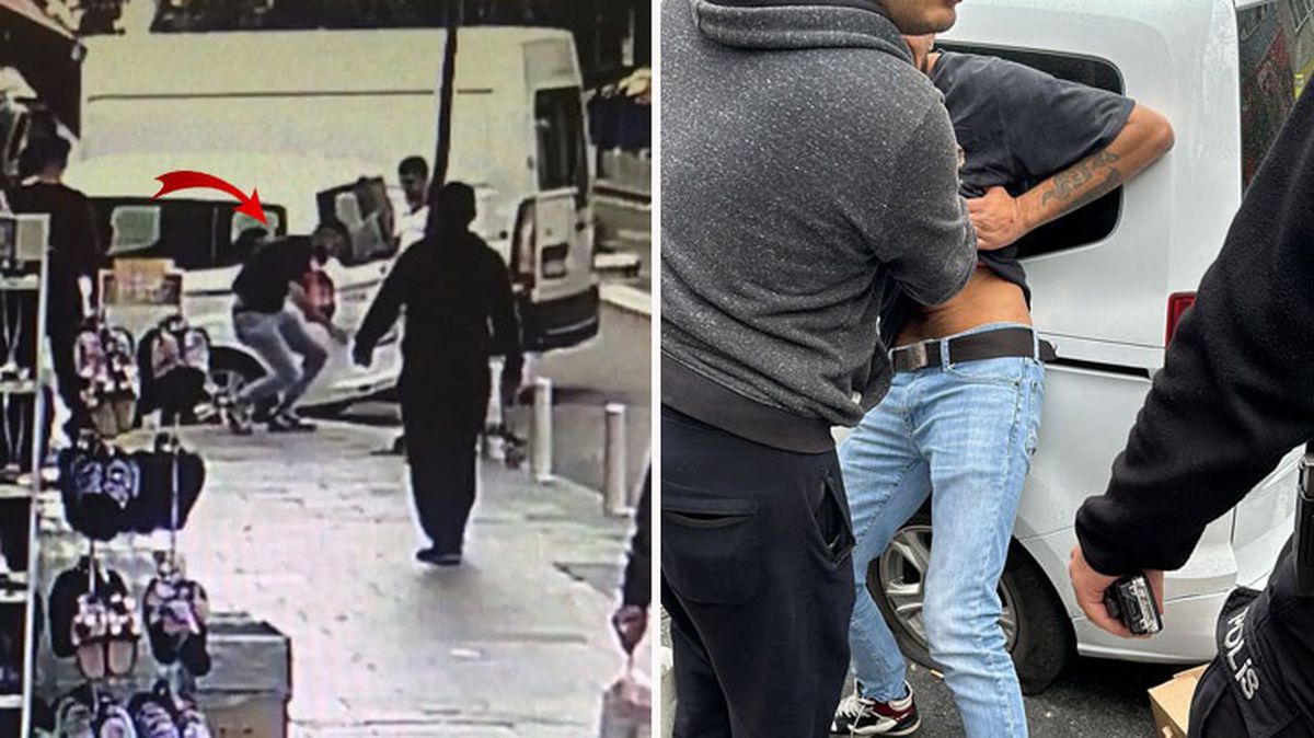 Şiddet gördüğü kocasını sokak ortasında göğsünden bıçakladı
