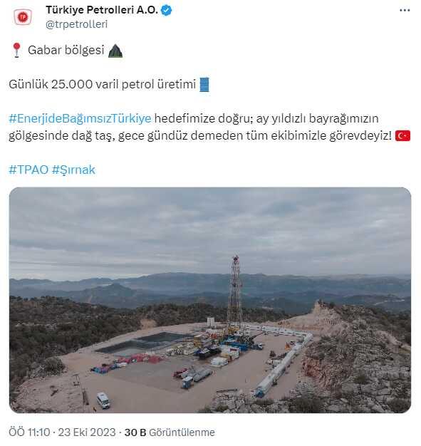 TPAO Gabar'da Günlük Petrol Üretimini 25 Bin Varile Ulaştırdı
