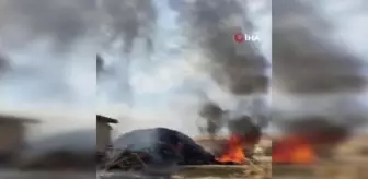 Çankırı'da yangın: 1 ev, 1 ahır ve binlerce saman balyası yangında küle döndü