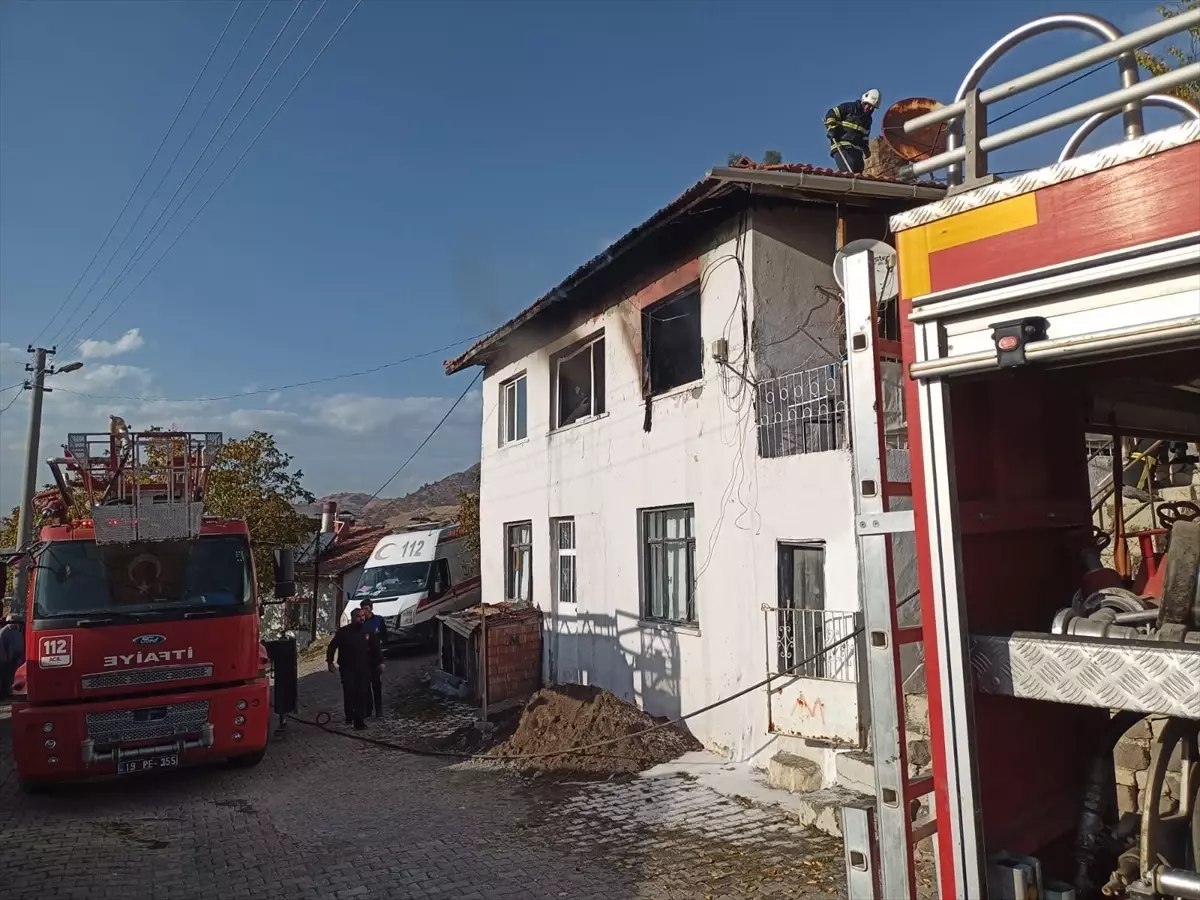 Çorum'da evde çıkan yangında 1 kişi yaralandı