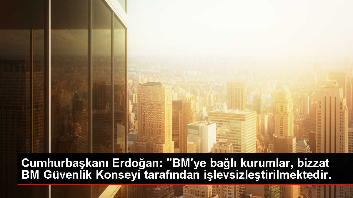 Erdoğan: 'BMGK'nin tek taraflı tavrıyla (Gazze'deki) krizi daha da derinleştirdiğini görüyoruz'