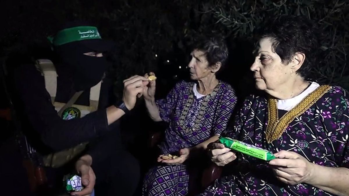 Hamas, 2 rehinenin serbest bırakıldığı anlara ilişkin görüntüleri yayınladı