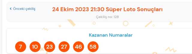 Süper Loto sonuçları açıklandı! 24 Ekim Süper Loto kazanan numaralar neler? Süper Loto sonuçlarına ne zaman, nereden bakılır?