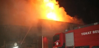 Tokat'ta Kereste Fabrikasında Yangın Çıktı