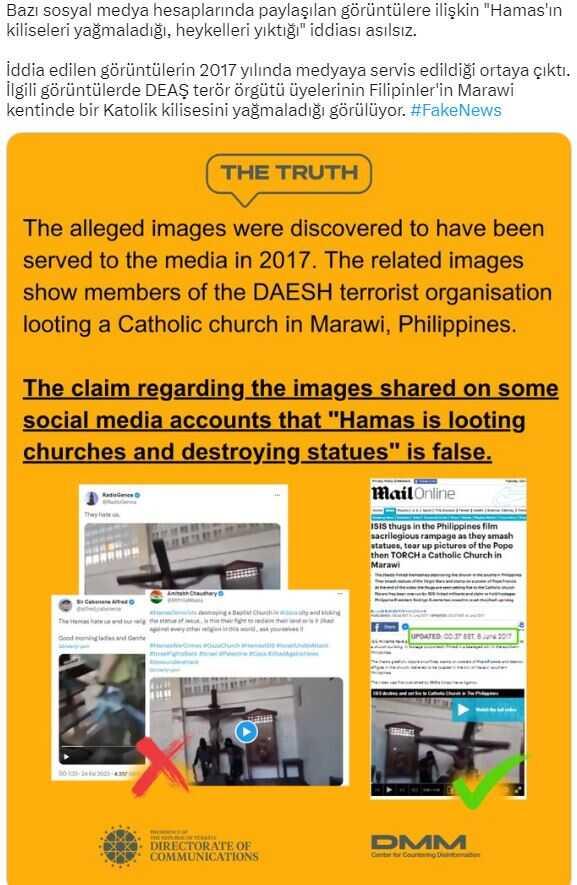 Görüntüler 6 yıl öncesine ait! 'Hamas kiliseleri yağmalıyor' iddiası yalan çıktı