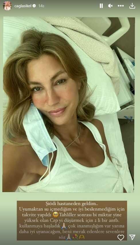 Günlerdir programına çıkmayan Çağla Şıkel'in hastanede tedavi gördüğü ortaya çıktı