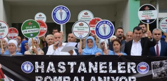 Giresun'da Sağlık-Sen Üyeleri İsrail'in Gazze'ye Saldırılarını Protesto Etti