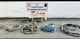 Kayseri Tomarza'da Kablo Hırsızları Yakalandı