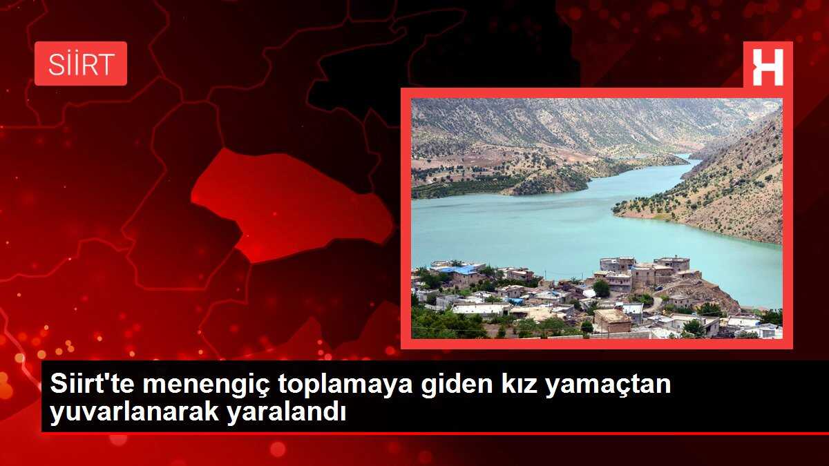 Siirt'te menengiç toplamaya giden kız yamaçtan yuvarlanarak yaralandı