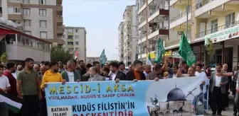 Kozluk'ta İsrail'in Gazze'ye saldırıları protesto edildi