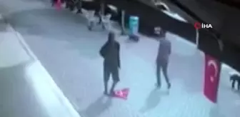 Akli dengesi yerinde olmayan kadın Türk bayrağını çiğnedi
