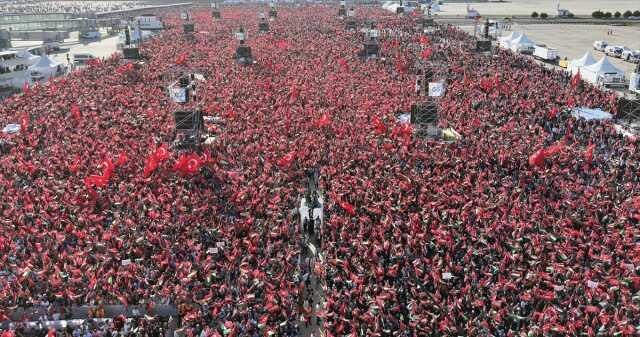 Büyük Filistin Mitingi'nde Cumhurbaşkanı Erdoğan'dan İsrail'e gözdağı: Bir gece ansızın gelebiliriz