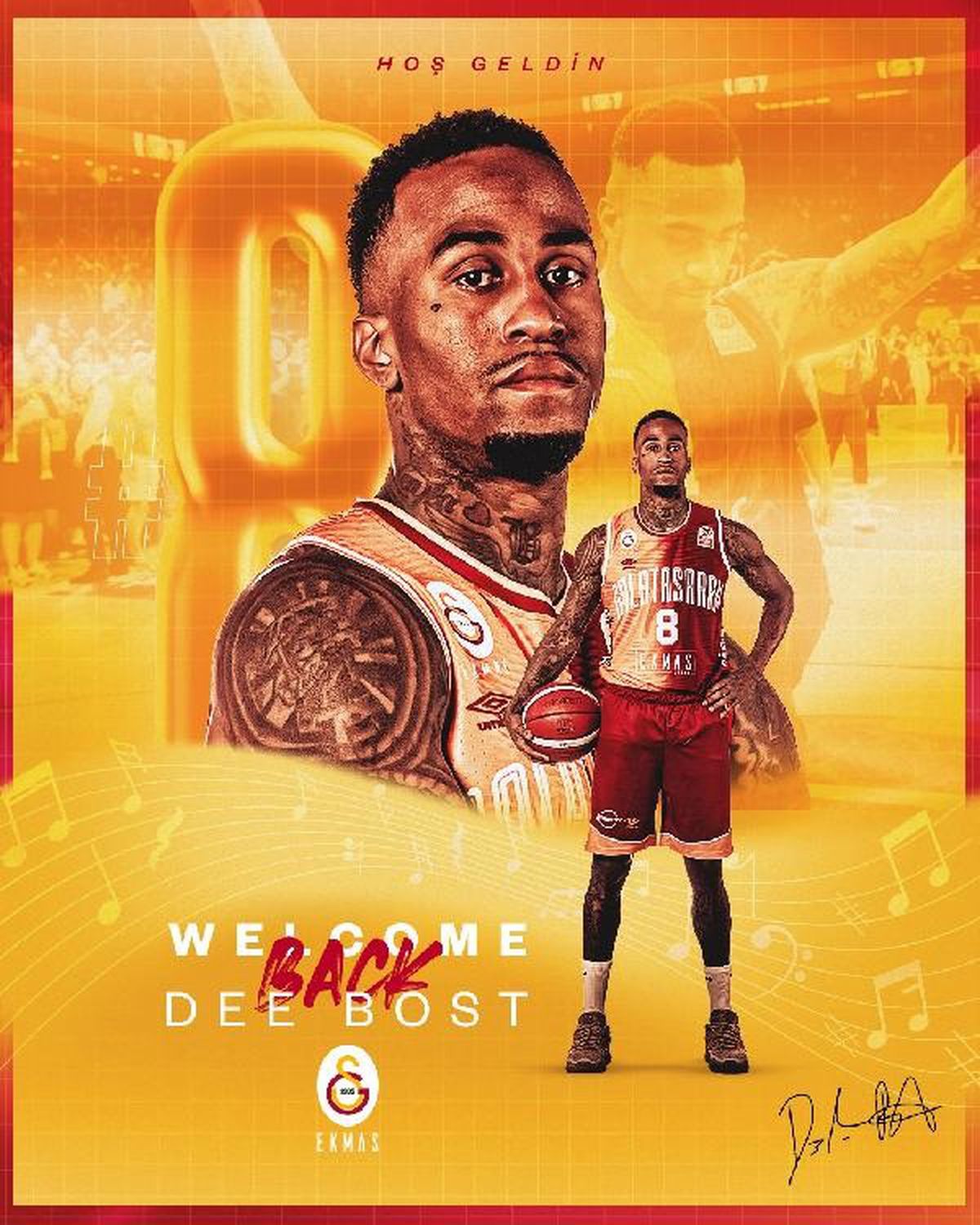 Galatasaray Basketbol Takımı, Dee Bost ile Yeniden Anlaştı