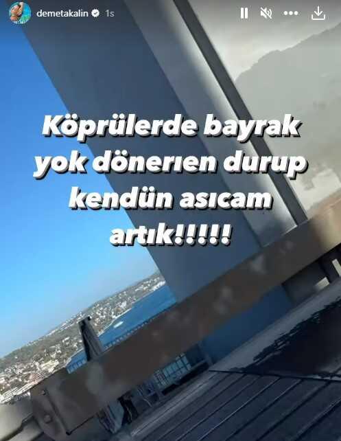 Köprülere Türk Bayrağı asılmadığını gören Demet Akalın'dan tepki: Kendim asacağım artık